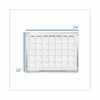 Flipside Framed Calendar Dry Erase Board, 24 x 18, White, Silver Aluminum Frame 17302